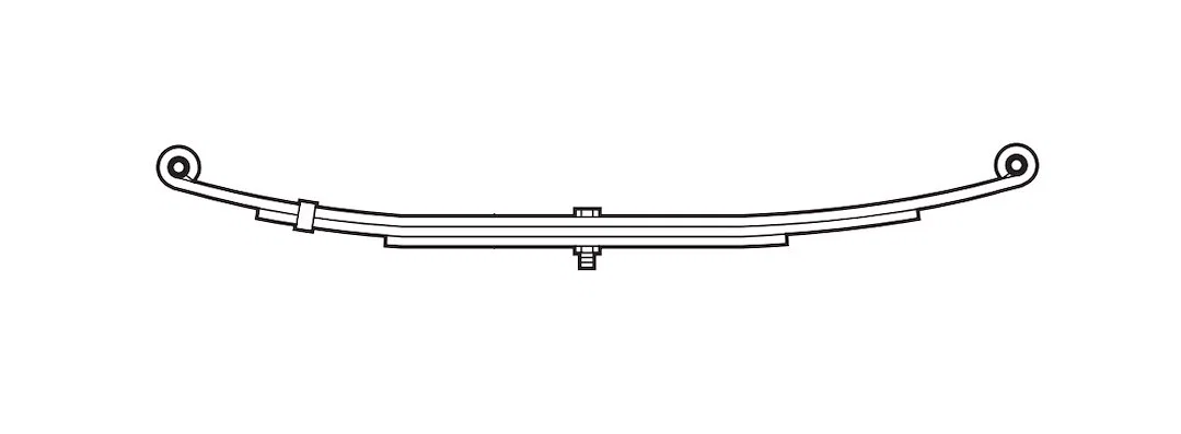 072-079-01 – DEXTER AXLE Trailer Axle Leaf Spring, Double Eye Bronze Bushing 4000 Pound Capacity